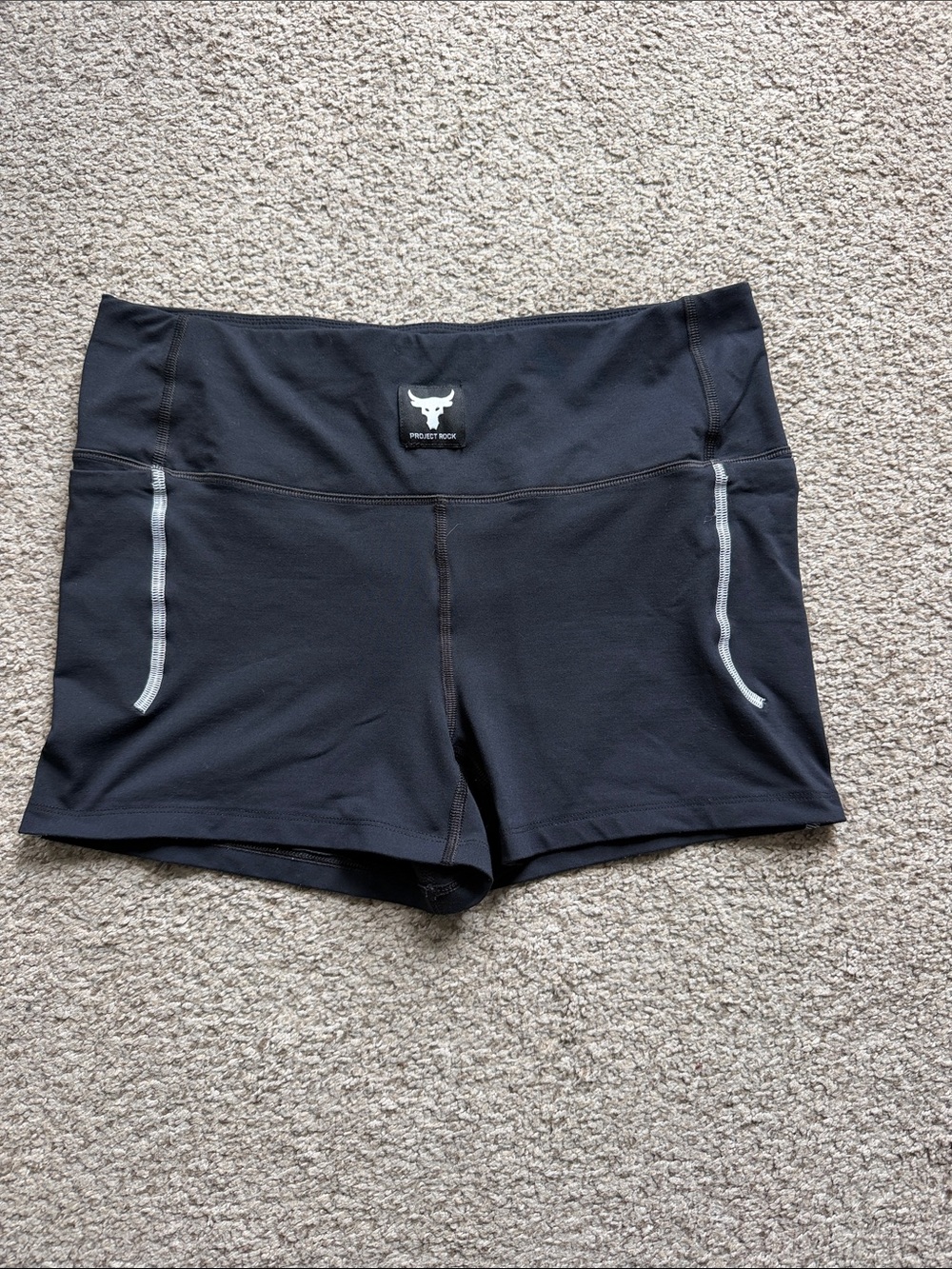 Under Armour Black Athletic Shorts with Reflective Trim